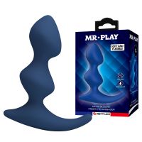 Масажер простати рельєфний силіконовий синій LYBAILE MR.PLAY David Silicone Prostate Massager