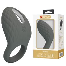 Ерекційне віброкільце на член сірого кольору Lybaile Pretty Love Master ring