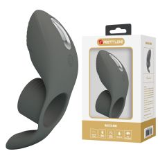 Ерекційне віброкільце на член сірого кольору Lybaile Pretty Love Vibration Penis Sleeve