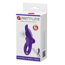 Кольцо эрекционное с вибро-стимулятором клитора Pretty Love Vibrant penis ring BI-210203-1