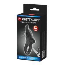 Кільце ерекційне з вібро-стимулятором клітора Pretty Love Vibrant penis ring BI-210203
