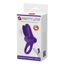 Кільце ерекційне з вібро-стимуляцією клітора Pretty Love Vibrant penis ring II BI-210205-1