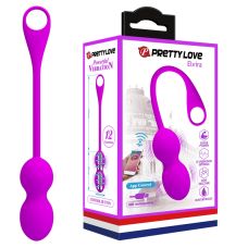 Вагинальные шарики с вибрацией и управлением с смартфона розовые Pretty Love Elvira