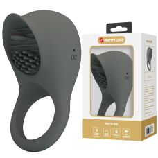 Эрекционное виброкольцо на член серого цвета Lybaile Pretty Love Master ring