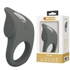 Ерекційне віброкільце на член сірого кольору Lybaile Pretty Love Master ring