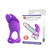Эрекционное вибро кольцо на член фиолетового цвета Cottelli Collection Pretty Love Vibration Penis Ring SILAS