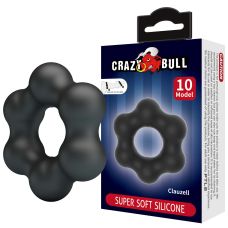 Эрекционное кольцо на член черное LYBAILE Crazy Bull №10 CLAUZELL Super Soft