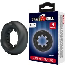 Эрекционное кольцо на член черное LYBAILE Crazy Bull №4 DAQUEZ Super Soft