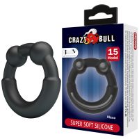 Ерекційне кільце на член чорного кольору Lybaile Crazy Bull №15 Meco