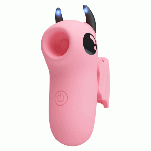 Стимулятор для клитора на палец с сосанием и с вакуумной стимуляцией розовый Lybaile Pretty Love Magic Devil 