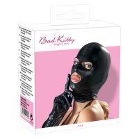 Маска БДСМ з отворами для очей та рота чорного кольору Bad Kitty Naughty Toys Mask