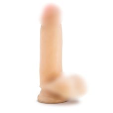 Фалоімітатор реалістичний з мошонкою на присосці бежевий Blush Au Naturel