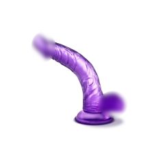 Фалоімітатор реалістичний з мошонкою на присосці фіолетовий Blush b-yours