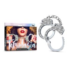 Наручники металеві зі стразами сріблясті Blush Temptasia