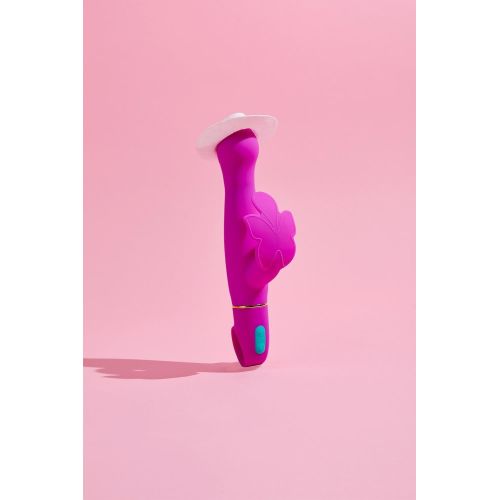 Вібратор вагінальний з кліторальним відростком у вигляді метелика рожевий Blush Aria Naugnty AF