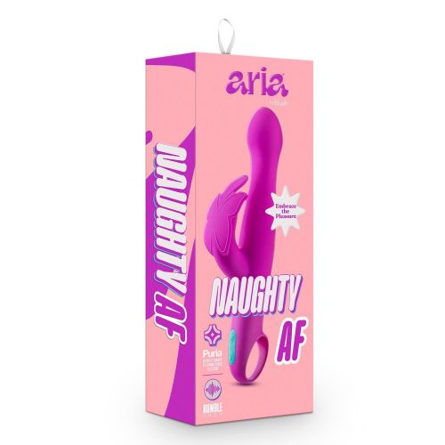 Вібратор вагінальний з кліторальним відростком у вигляді метелика рожевий Blush Aria Naugnty AF