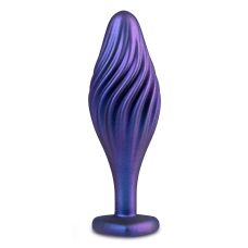 Анальна пробка рельєфна фіолетова із сріблястим камінчиком у формі серця Blush Anal Adventures Matrix