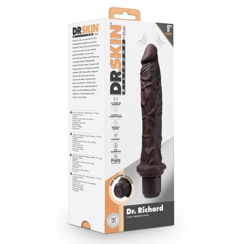 Вибратор реалистичный силиконовый коричневый Blush Dr. Skin Dr. Richard 