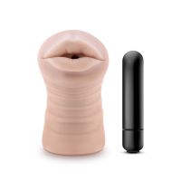 Мастурбатор Рот реалистичный с вибропулей в комплекте бежевый Blush ENLUST NICOLE 