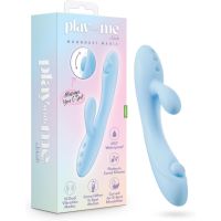 Вибратор кролик для точки G и клитора голубой Blush Play with Me 