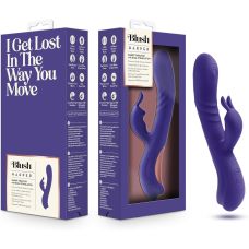 Вібратор кролик з G точковою стимуляцією та відростком для клітора синій Blush Harper