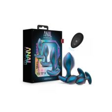 Набір анальних вібропробок на пульті управління блакитні Blush Anal Adventures