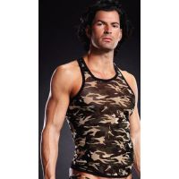 Майка з камуфляжним принтом кольору хакі Blue line Tank Camouflage розміри S M