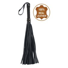 Флогер БДСМ з натуральної шкіри темно-синього кольору Flirty Leather