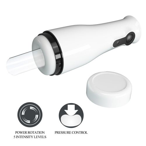 Автоматичний мастурбатор із ротацією білий LYBAILE PRETTY LOVE Sabrina Power Rotation Masturbator