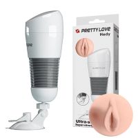 Мега-мастурбатор вагина на присоске белый PRETTY LOVE HEDY