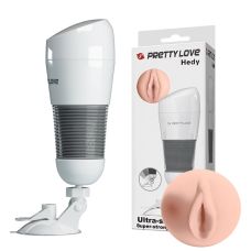 Мега-мастурбатор Вагіна на присоску білий PRETTY LOVE HEDY