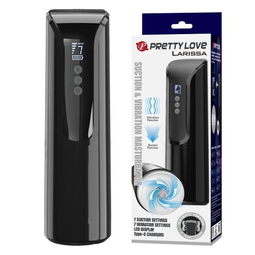 Автоматичний мастурбатор із режимом фрикцій чорний LYBAILE PRETTY LOVE Larissa