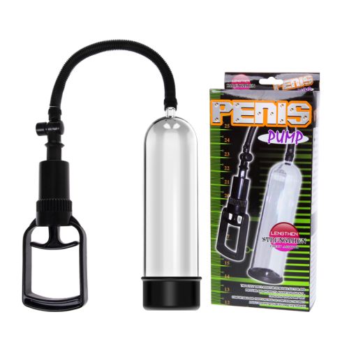 Вакуумная помпа для увеличения члена прозрачная с насадками BAILE Penis Pump 
