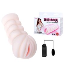 Мастурбатор-вагина с вибрацией телесного цвета BM-009152