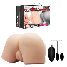 Мастурбатор с двойной вибрацией попа и киска на пульте управления Crazy Bull BM-009175Z-1