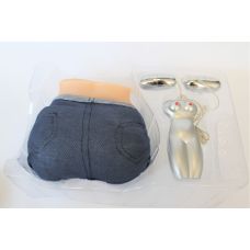 Мастурбатор киска и попка из киберкожи с вибрацией и шортиками с пультом Baile BM-009181-1