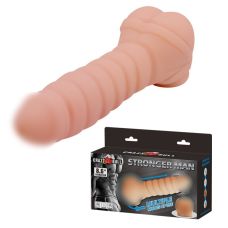 Еластична насадка-мастурбатор на статевий член з вібрацією  Bigger Man