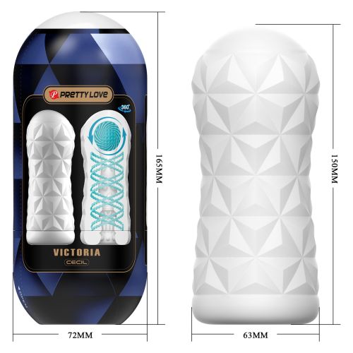 Мастурбатор нереалистичный для мужчин белый Lybaile PRETTY LOVE Victoria 