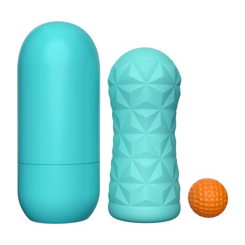 Мастурбатор для чоловіків зі спіраллю та стимулюючою кулькою всередині блакитного кольору Lybaile Pretty Love Victoria CASPAR