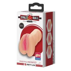 Мастурбатор з двома входами Анус і вагіна тілесного кольору Lybaile Crazy Bull Caroline soft skin