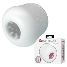 Мини-мастурбатор нереалистичный для мужчин белый LYBAILE Pretty Love Crystle, 