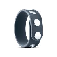 Эрекционное кольцо на член силиконовое серого цвета Boners размер L