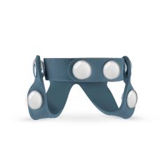 Эрекционное кольцо на член V образной формы с разделителем для мошонки серого цвета Boners 