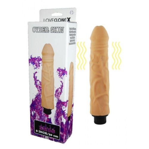 Вібратор реалістичний бежевого кольору Loveclonex Eros