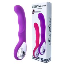 Силіконовий вібромасажер для стимуляції зони G фіолетовий Boss Series