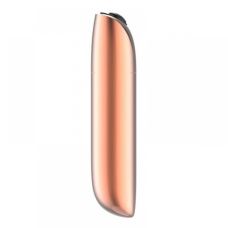 Вибропуля перезаряжаемая для стимуляции клитора золотистого цвета Boss series