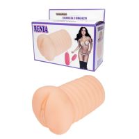 Мастурбатор вагіна з вібрацією тілесного кольору Boss Series Renia