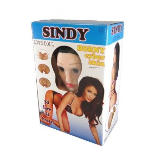 Надувная секс-кукла с вставкой из киберкожи и вибростимуляцией SINDY 3D