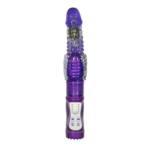 Вібратор кролик з ротацією зворотно-поступальним рухом фіолетовий Boss Series Вібратор кролик з ротацією зворотно-поступальним рухом фіолетовий Boss Series