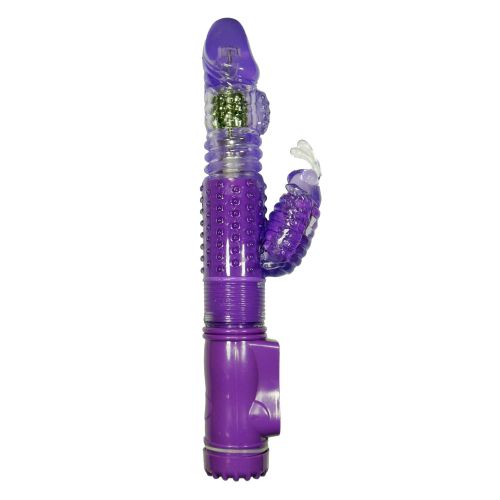 Вібратор кролик з ротацією зворотно-поступальним рухом фіолетовий Boss Series Вібратор кролик з ротацією зворотно-поступальним рухом фіолетовий Boss Series